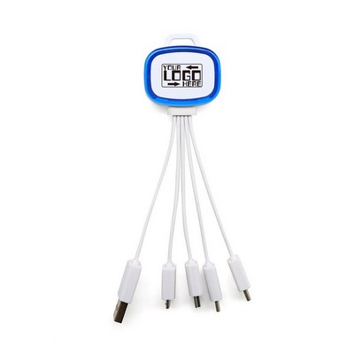 Multi 4" 1 Clip On USB Charging Cable