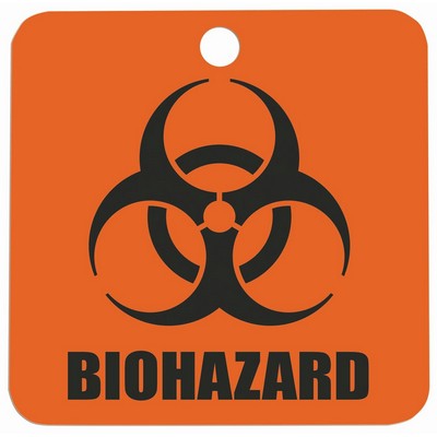 1 1/2" x 1 1/2" White Sublimatable Square Industrial Tag