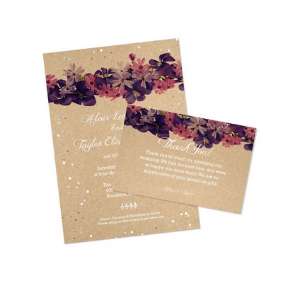 5" x 5" - Brown Kraft Postcards - 18PT Uncoated - Full Color 2 Sides