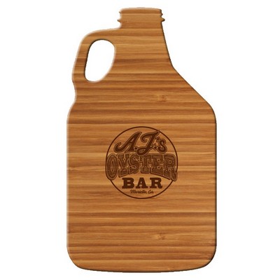15" Growler Shape Bamboo Cutting Board Thick Style