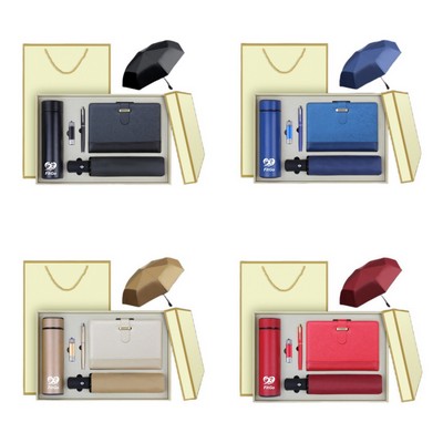 Tumbler And Umbrella Notebook With Usb Flash Pen Gift Box