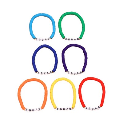 Letter Clay Bead Bracelets