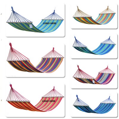 Canvas Hammock w/Wooden Stick