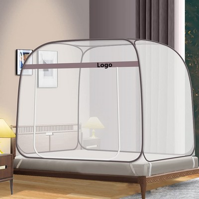 Self-Standing Pop-Up Mosquito Net with Bottom for Bed and for Camping, Folding Portable Design