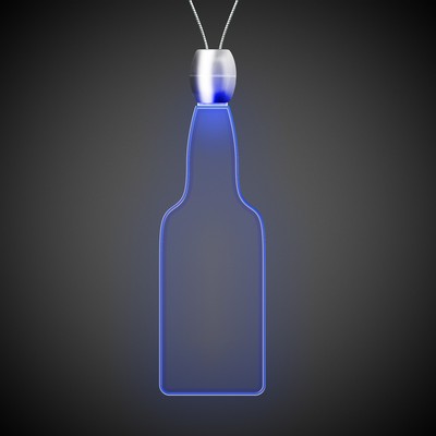 24" Blue Bottle Light-Up Pendant Necklace(Laser Engraved)