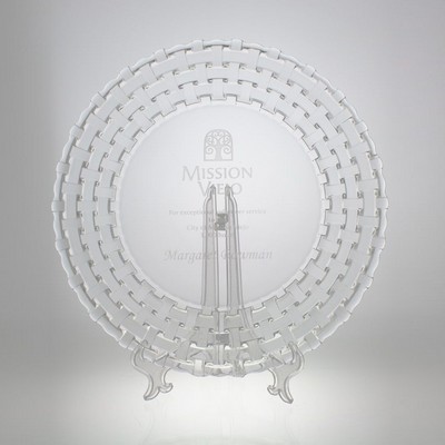 13" Basketweave Award Plate