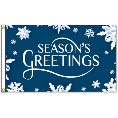 Season's Greetings Boutique Flag (3'x5')