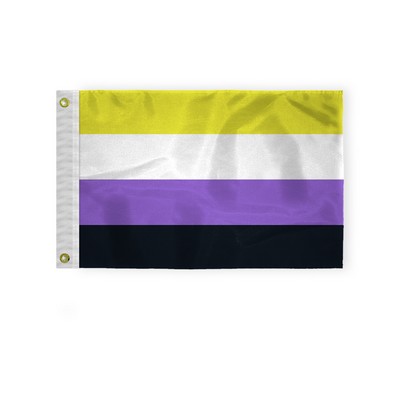12''x18'' 1ply Nylon Non-Binary Pride Flag