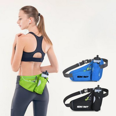 Fanny Pack with Water Bottle Holder, Hydration Running Belt for Men Women Adjustable Strap Waist Bag
