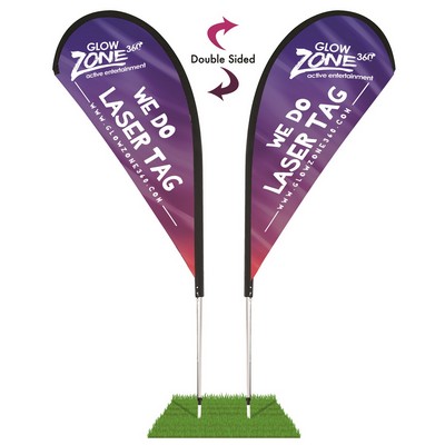 8' Tear Drop Wind Flag Kit - Double Sided