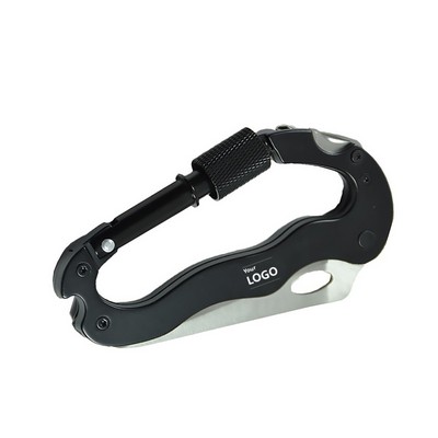 Multifunction Carabiner Pocket Knife w/Bottle Opener
