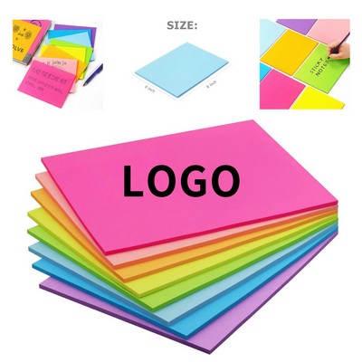 35 Sheets 8 x 6" Bright Colors Self Stick Pads