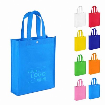 Reusable Non-Woven Tote Bag with Button Closure