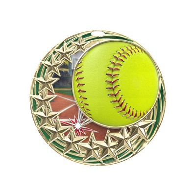 Star Blast Softball Medal