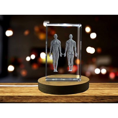 Muscles Art 3D Engraved Crystal Keepsake