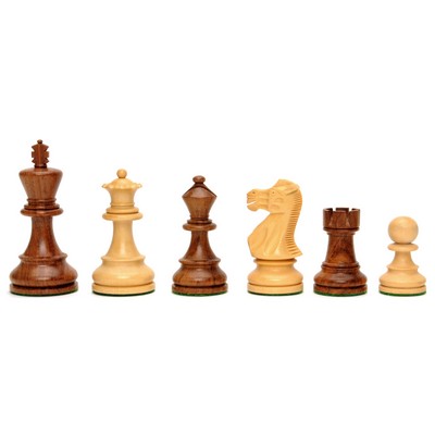 English Staunton Chess Pieces, Weighted with 4" King