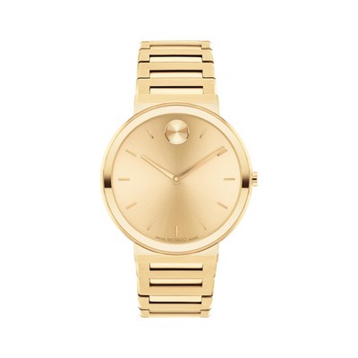 Movado Bold Horizon Gentlemen's Gold IP Watch w/Gold Dial