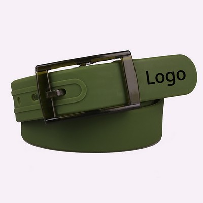 Silicone Rubber Candy Color Belt With Plastic Buckle