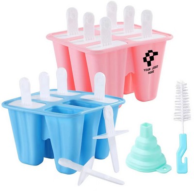 6 Pieces Silicone Ice Cream Mold Kit