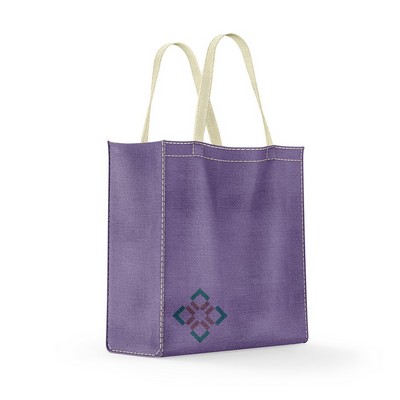 RPET 80 GSM PP Non-Woven Tote Bag w/ Custom Print - 8"W x