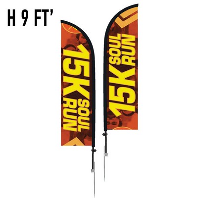9' Feather Flag Kit With Spike Base