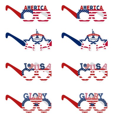 American Flag Decorate Glasses