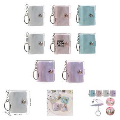 2" Mini Album with 16 Pocket Storage and Keychain