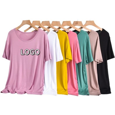 Modal Plus Size Short Sleeve T-shirts for Women