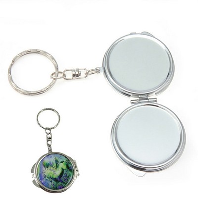 Sublimation Blank Pocket Makeup Mirror Keychain's