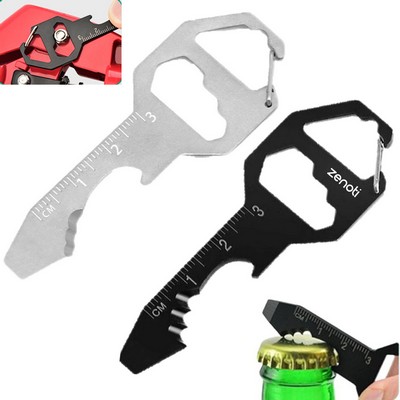 Stainless Steel Multi-Tool Bottle Opener Keychain