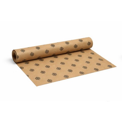 24"W x 500'L 40# Natural Kraft Paper Roll (1-color Step & Repeat Pattern print)