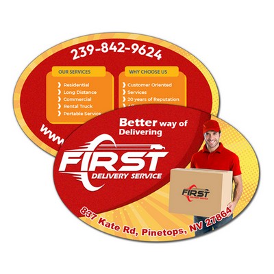 6x4 Oval Double Sided Magnets - 30 Mil - 4 Color Process