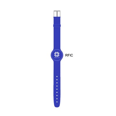 Adjustable Silicone Wristband with NFC Tag