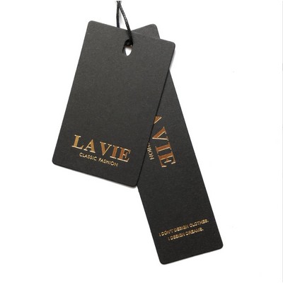 Paper Hang Tags/Lables with Custom Gold Foil Logo