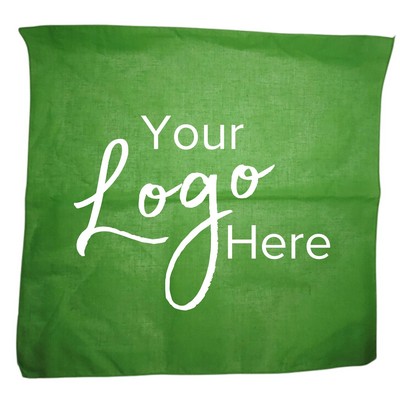 100% Cotton Hemmed Bandana (22x22")