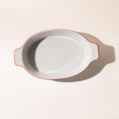 Made In 10 X 6.6 Oval Gratin Baking Dish, Porcelain - Red