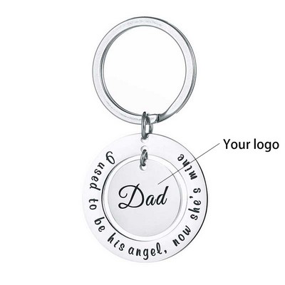 Gratitude Laser Lettering Titanium Steel Keychain