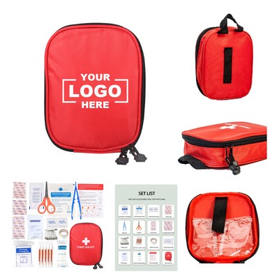 First Aid Kit in Portable Traveling Bag