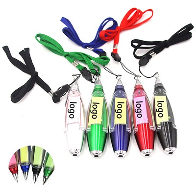 3-In-1 Creative Ballpoint Pen With Led Light