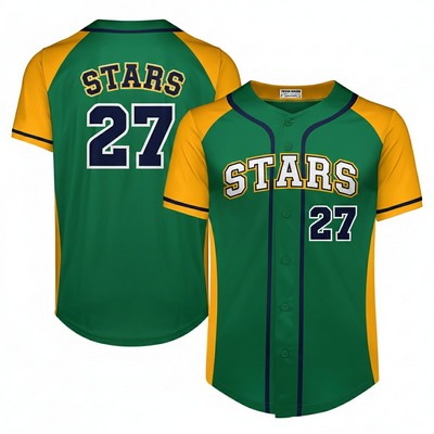 Custom Full-Button Baseball Jersey