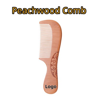 Long Handle Peachwood Comb