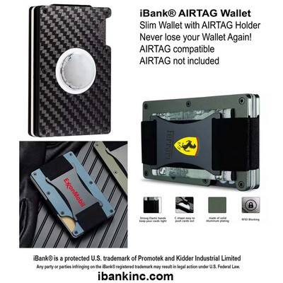 iBank ® AirTag-Compatible Slim Metal Wallet