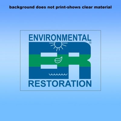 Clear Removable Glass Decals (4"X5") - Removeable. Repositionable. Custom Shape