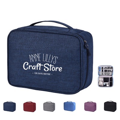 Water-Resistant Electronics Travel Organizer Bag
