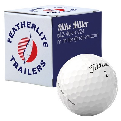 Titleist Pro V1 Golf Ball in Custom One Ball Box