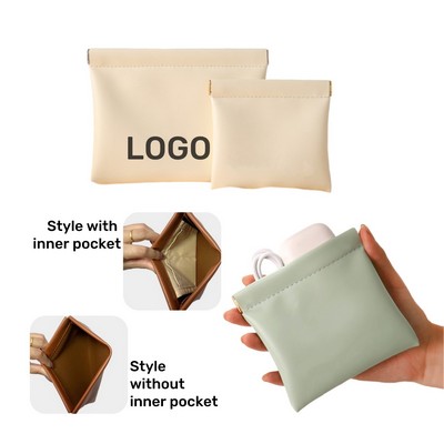 Pu Portable Storage Bag For Makeup