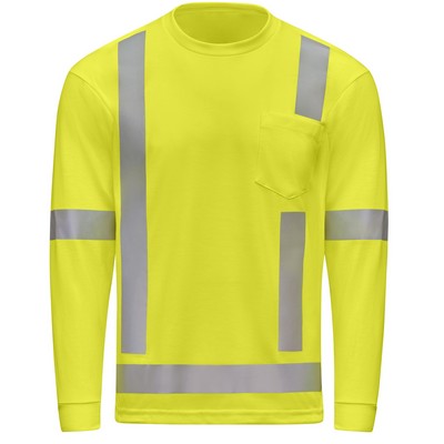 Red Kap® Hi-Visibility Long Sleeve Performance Core Tee, Type R, Class 3