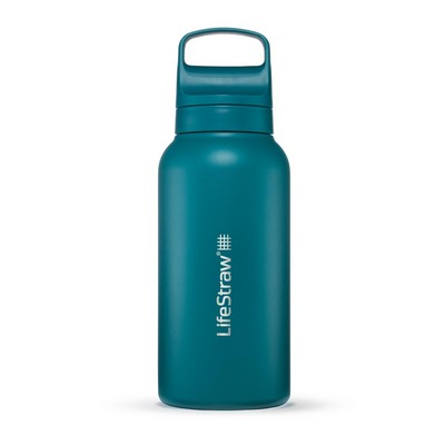 Lifestraw Go 1L Stainless Steel Filtered Water Bottle Laguna Teal