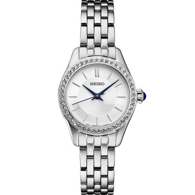 Seiko Watch Crystals Ss Quartz White Dial