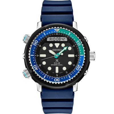 Seiko Watch Prospex Diver's Ss/Pc Solar Ana-Digital Black Dial Se